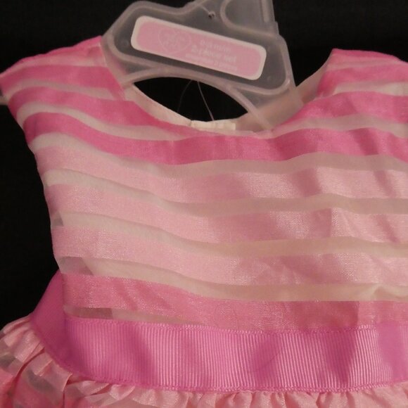 CHILDREN'S PLACE | 0-3 months | Charming Pink Striped Baby Girls Dress | NWT - Picture 4 of 16